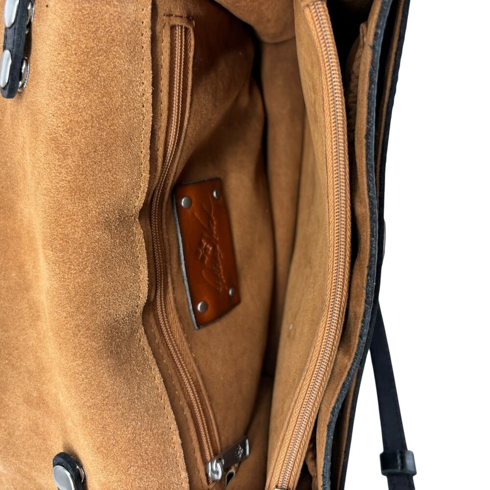 Patricia Nash Lanza Crossbody Organizer Black Leather - Picture 10 of 16
